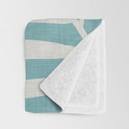 Vintage Palm Frond Silhouette Throw Blanket Gallery Image 3