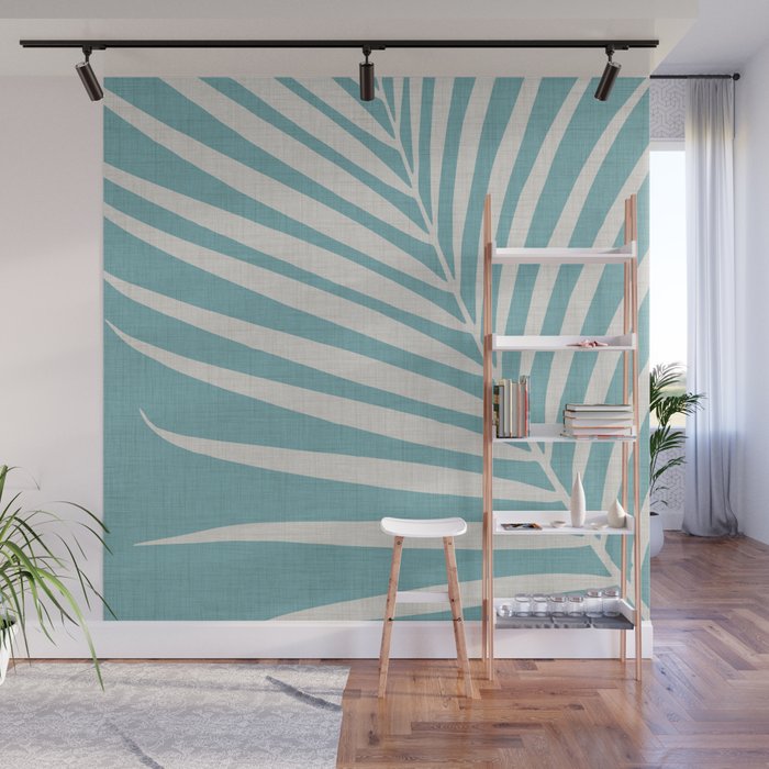 Vintage Palm Frond Silhouette Wall Mural Gallery Image 1