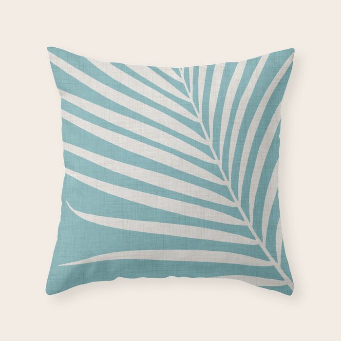 Vintage Palm Frond Silhouette Throw Pillow Gallery Image 6