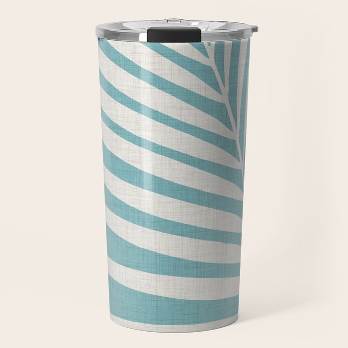 Vintage Palm Frond Silhouette Travel Mug Gallery Image 1