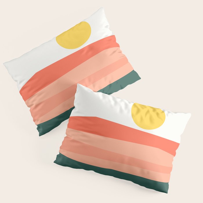 Abstract Landscape 09 Red Pillow Sham Gallery Image 1