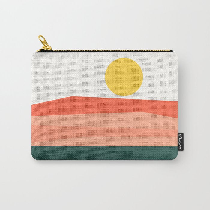 Abstract Landscape 09 Red Carry All Pouch Gallery Image 1