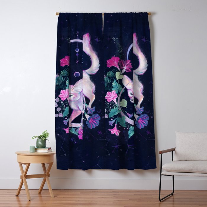 Cosmic Fox Window Curtain Gallery Image 1