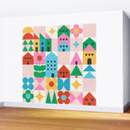 Happy Town Checks Wall Mural Gallery Image 2