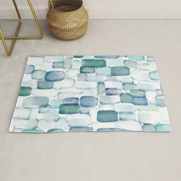 Sea Glass Watercolor Rug Gallery Image 1