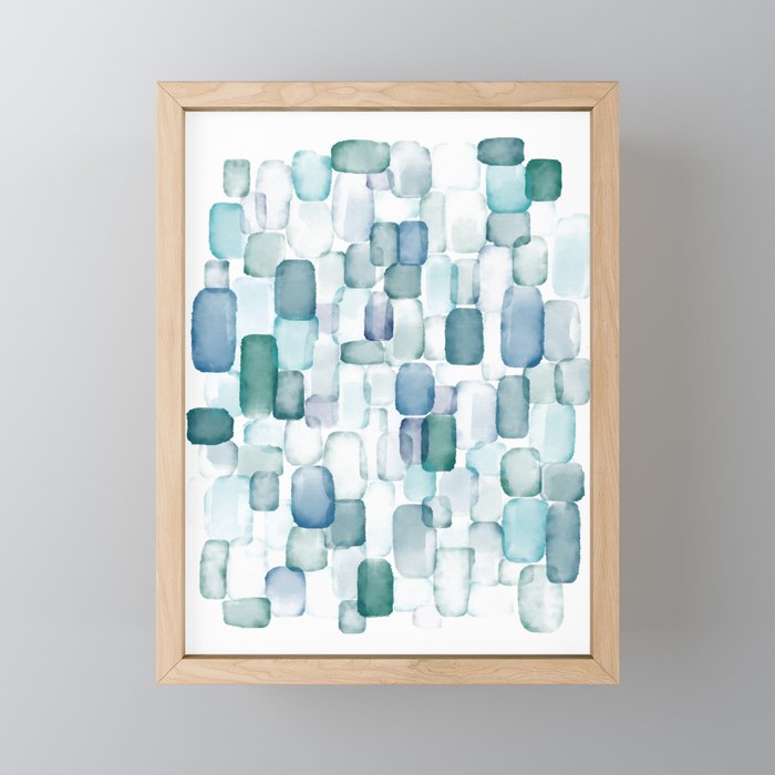 Sea Glass Watercolor Mini Art Print Gallery Image 1