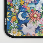 Watercolor Floral PEACE Sign illustration Laptop Sleeve Gallery Image 3