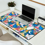 Watercolor Floral PEACE Sign illustration Desk Mat Gallery Image 2
