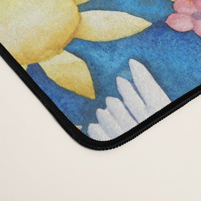 Watercolor Floral PEACE Sign illustration Desk Mat Gallery Image 4