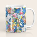 Watercolor Floral PEACE Sign illustration Coffee Mug Gallery Image 1