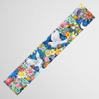 Watercolor Floral PEACE Sign illustration Table Runner Gallery Image 3