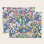 Watercolor Floral PEACE Sign illustration Placemat Gallery Image 1