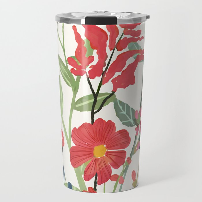 Beautiful Flowers Travel Mug Gallery Image 1