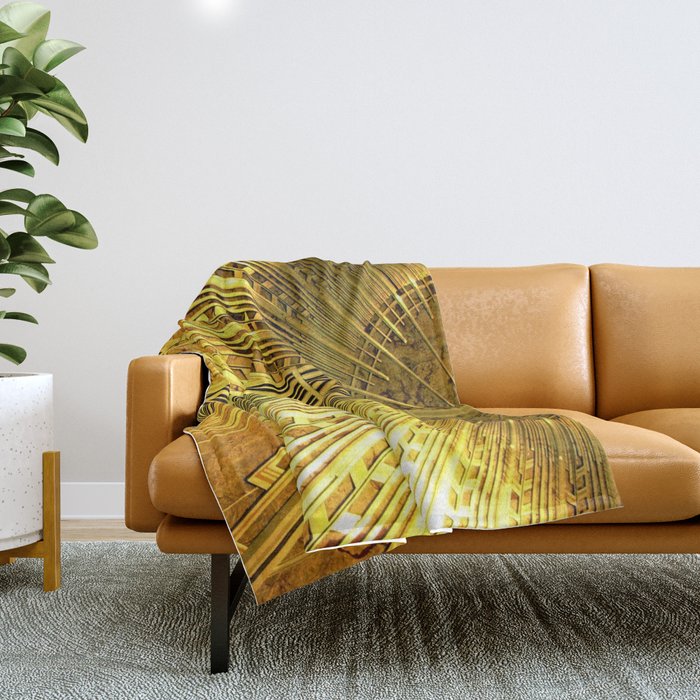 Empire State Building Lobby Art-Deco Sunburst Portrait Throw Blanket Gallery Image 1