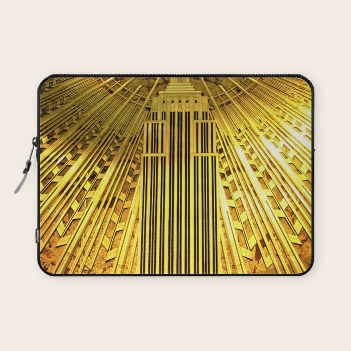 Empire State Building Lobby Art-Deco Sunburst Portrait Laptop Sleeve Gallery Image 1