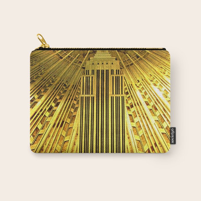 Empire State Building Lobby Art-Deco Sunburst Portrait Carry All Pouch Gallery Image 1