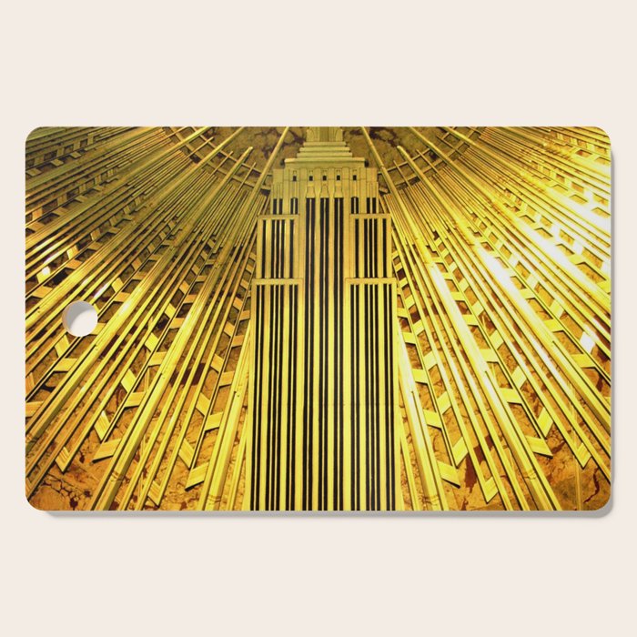 Empire State Building Lobby Art-Deco Sunburst Portrait Cutting Board Gallery Image 1