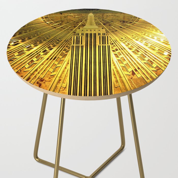Empire State Building Lobby Art-Deco Sunburst Portrait Side Table Gallery Image 2
