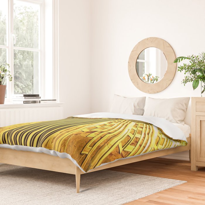 Empire State Building Lobby Art-Deco Sunburst Portrait Duvet Cover Gallery Image 2