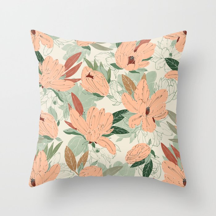 Big floral blossoms MF-24 Throw Pillow Gallery Image 6