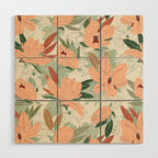 Big floral blossoms MF-24 Wood Wall Art Gallery Image 1