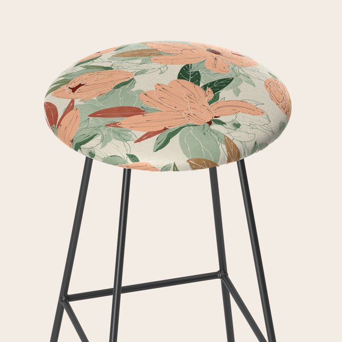 Big floral blossoms MF-24 Stool Gallery Image 2