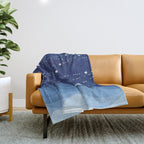 Garland of Stars IV, night sky Throw Blanket Gallery Image 1