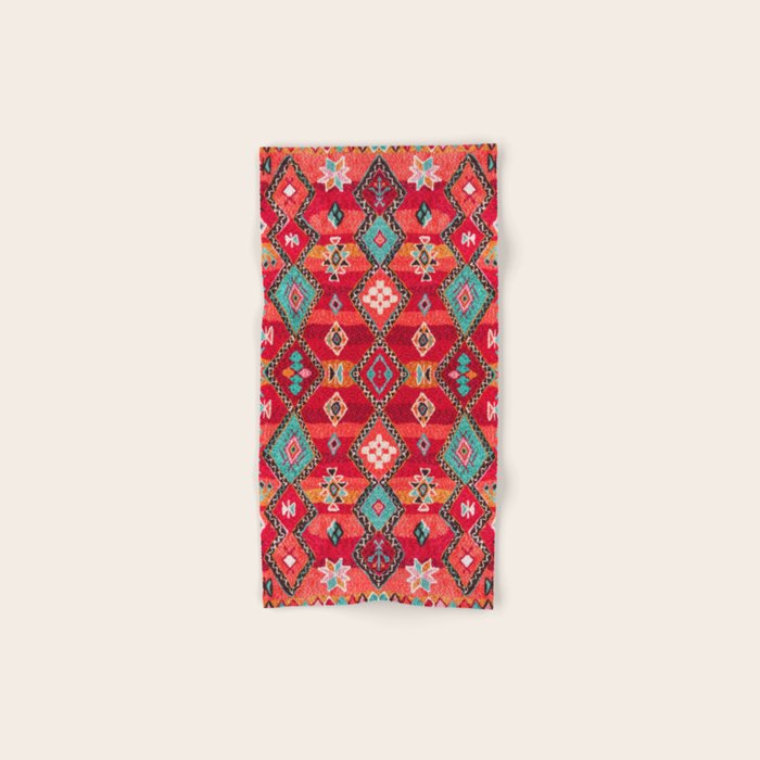 Epic Red Oriental Anthropologie Berber Atlas Moroccan Style Bath Towel Gallery Image 1