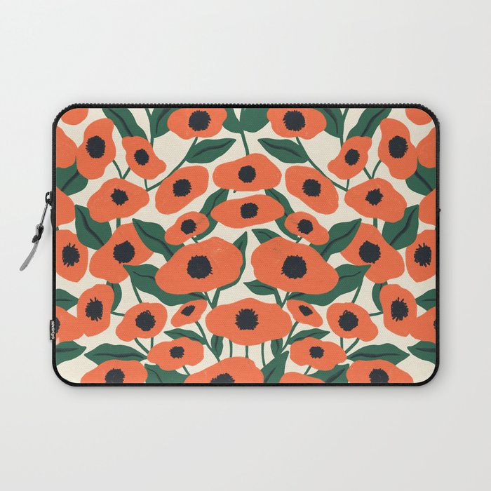 Red Poppy Garden 2 Laptop Sleeve Gallery Image 1