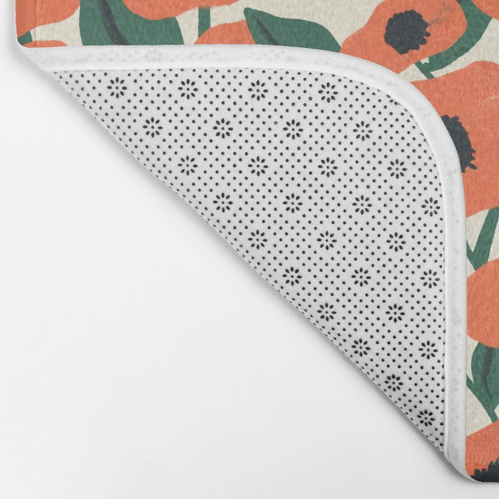 Red Poppy Garden 2 Bath Mat Gallery Image 2