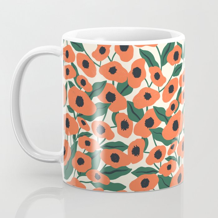 Red Poppy Garden 2 Coffee Mug Gallery Image 3