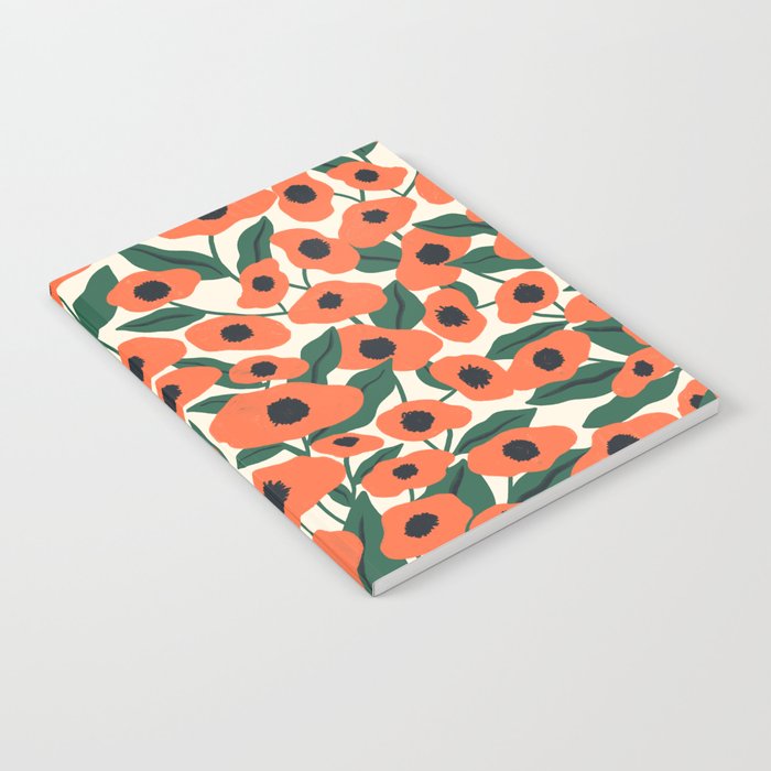 Red Poppy Garden 2 Notebook Gallery Image 2