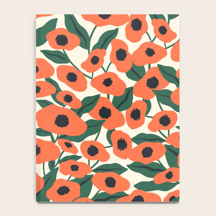 Red Poppy Garden 2 Notebook Gallery Image 4