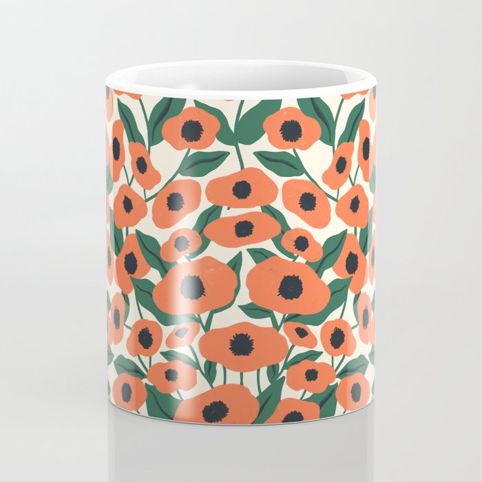 Red Poppy Garden 2 Coffee Mug Gallery Image 4