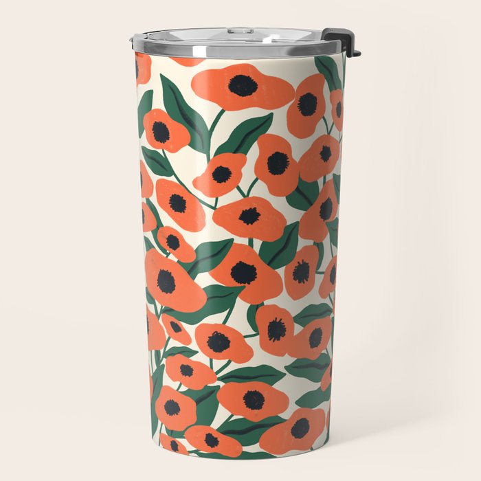Red Poppy Garden 2 Travel Mug Gallery Image 2