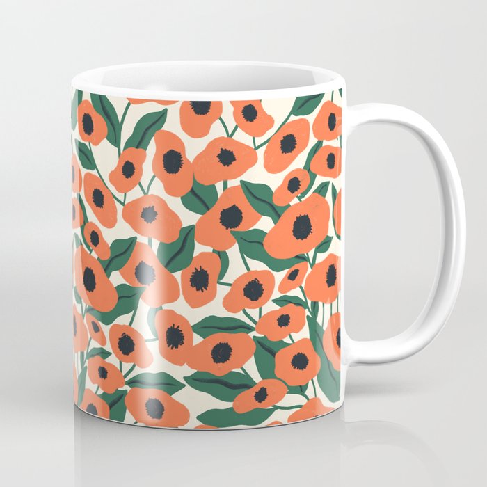 Red Poppy Garden 2 Coffee Mug Gallery Image 1