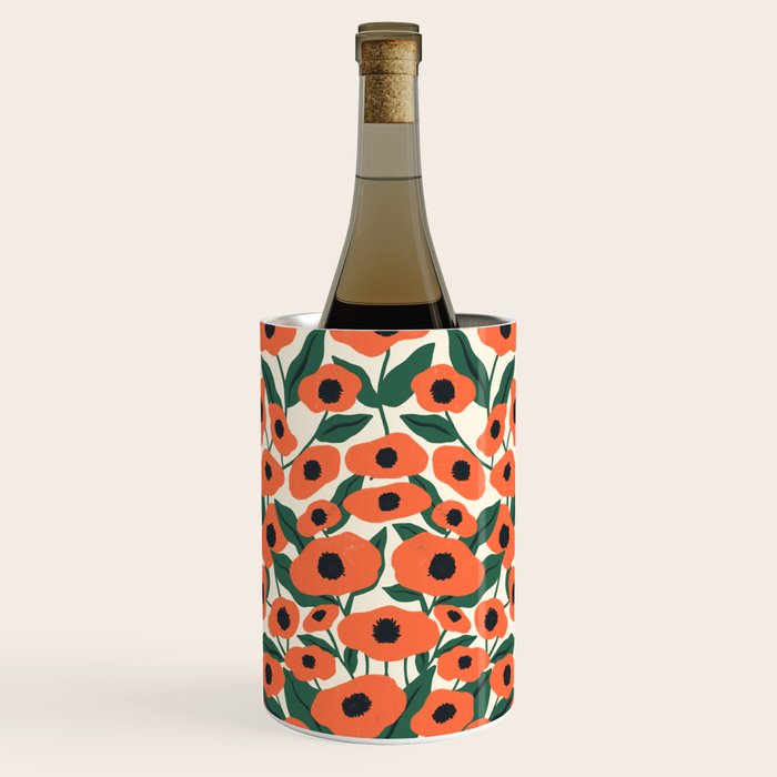 Red Poppy Garden 2 Wine Chiller Gallery Image 1
