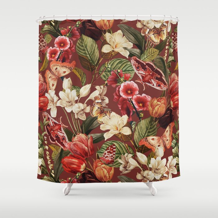 Moths and Butterflies IV Shower Curtain Gallery Image 1