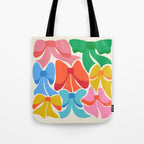 RainBows - Bright Multi Retro Rainbow Bows Tote Bag Gallery Image 1