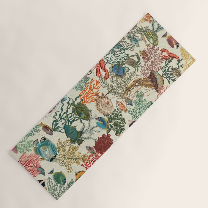 coral reef deep silence Yoga Mat Gallery Image 1