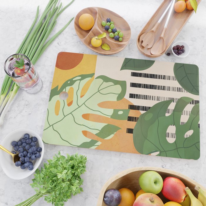 Tropical Garden Leaves 01 Cutting Board Gallery Image 2