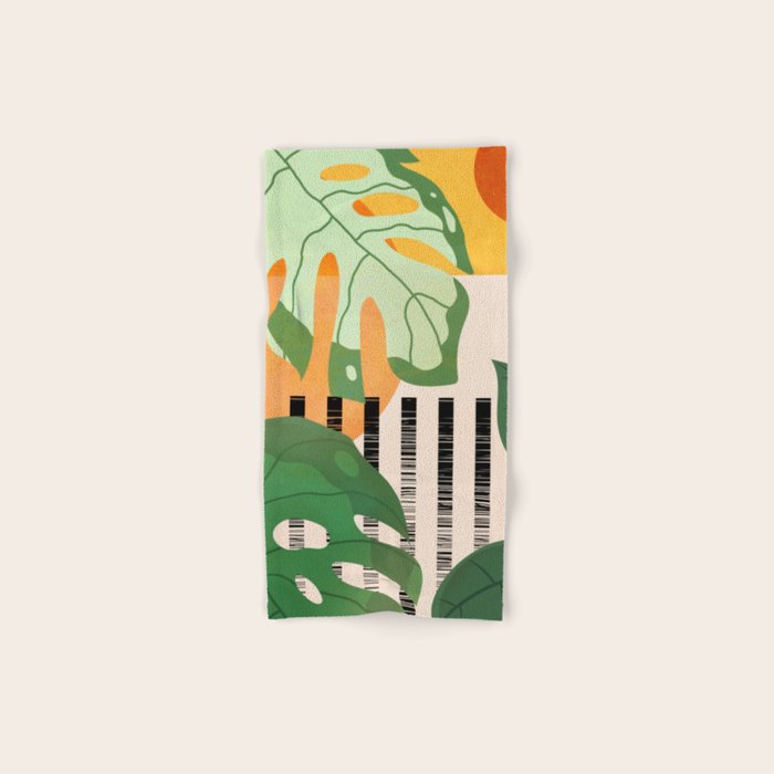 Tropical Garden Leaves 01 Bath Towel Gallery Image 1