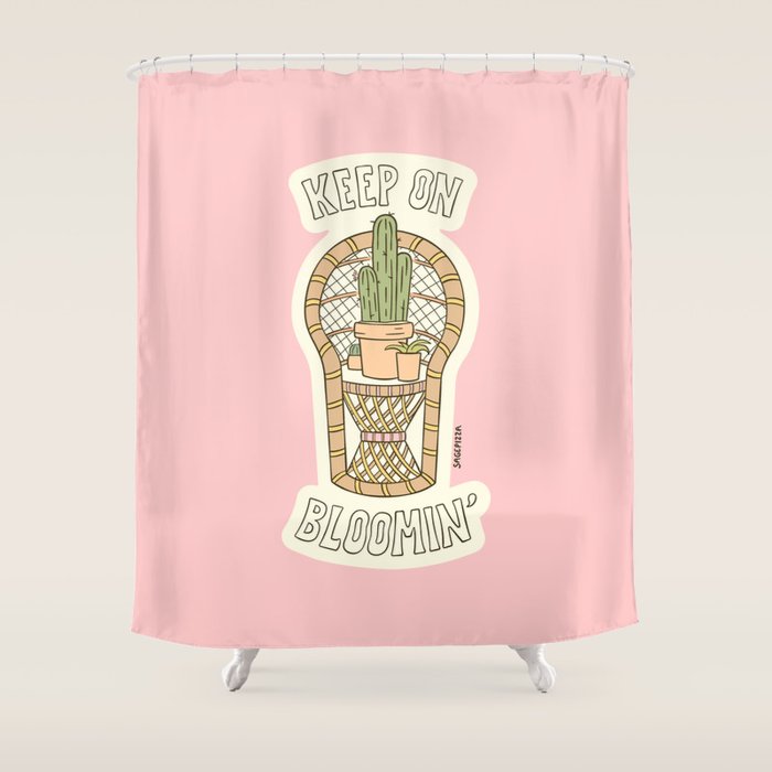 KEEP ON BLOOMIN' Shower Curtain Gallery Image 1