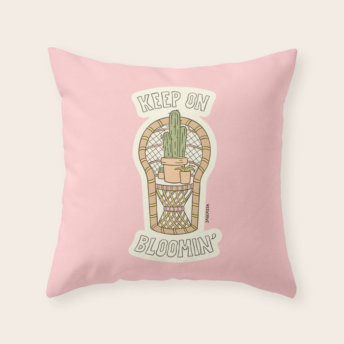 KEEP ON BLOOMIN' Throw Pillow Gallery Image 6