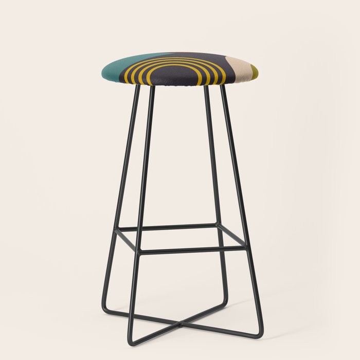 mid century bauhaus geometry large  1 Stool Gallery Image 1