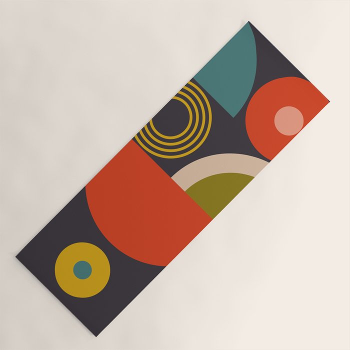mid century bauhaus geometry large  1 Yoga Mat Gallery Image 1