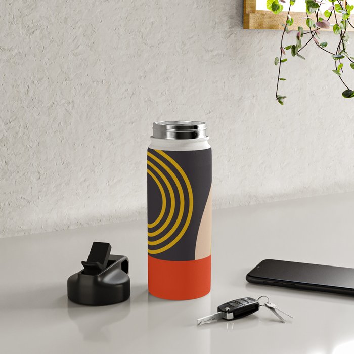 mid century bauhaus geometry large  1 Water Bottle Gallery Image 4