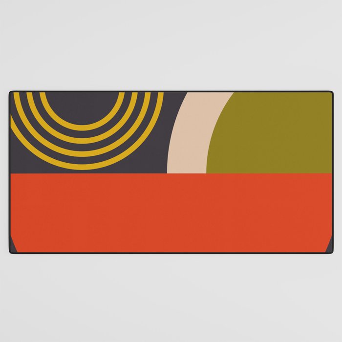 mid century bauhaus geometry large  1 Desk Mat Gallery Image 3