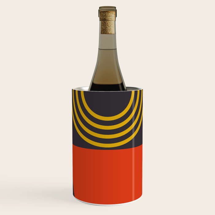 mid century bauhaus geometry large  1 Wine Chiller Gallery Image 2
