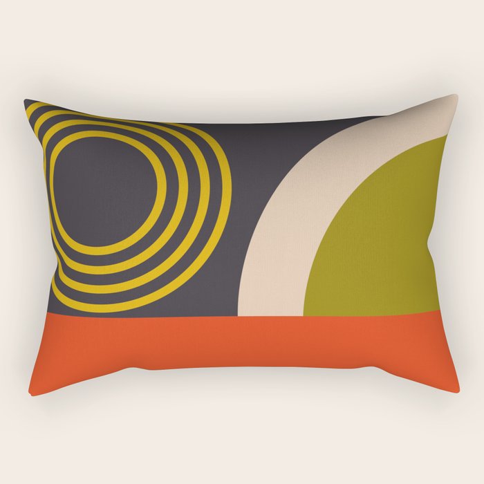 mid century bauhaus geometry large  1 Rectangular Pillow Gallery Image 2